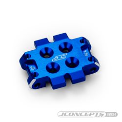 JConcepts - RC10B7 front bulkhead 0 degree (9.3g), aluminum - blue