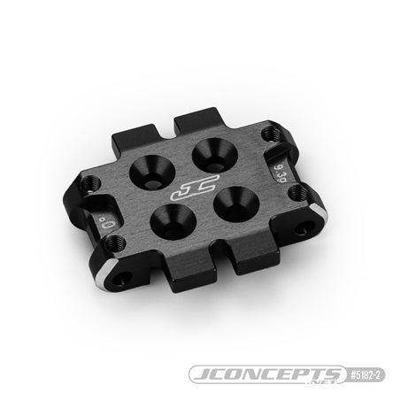 JConcepts - RC10B7 front bulkhead 0 degree (9.3g), aluminum - black