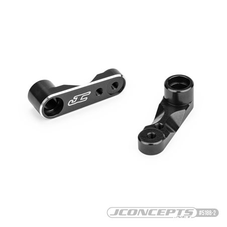 JConcepts - RC10B7 aluminum steering bellcranks (Fits - JC assembly 5209) - black