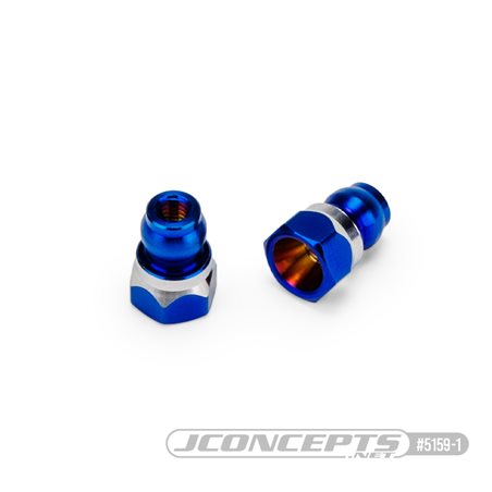JConcepts - RC10B7 Fin titanium front stand-off, (burnt blue) - 8mm
