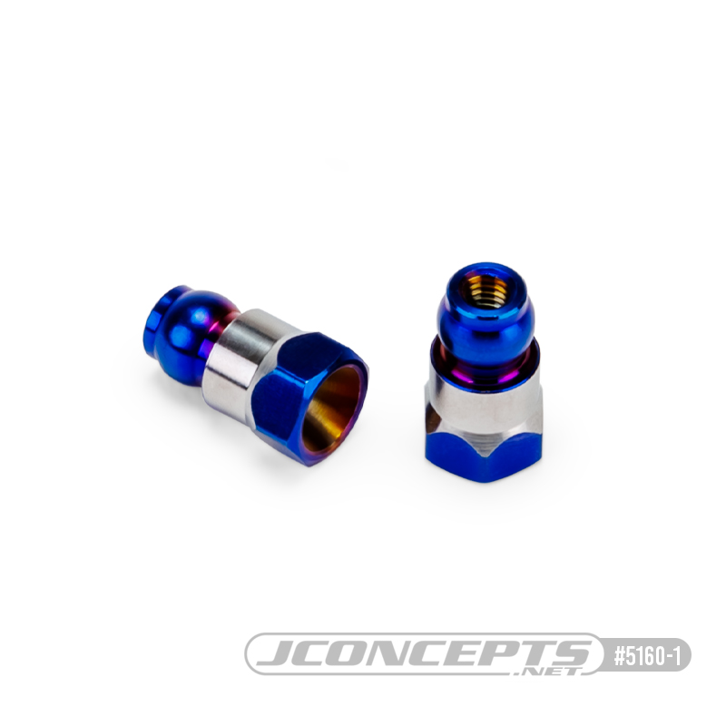 JConcepts - RC10B7 Fin titanium rear stand-off, (burnt blue) - 10mm JConcepts - RC10B7 Fin titanium rear stand-off, (burnt blue) - 10mm