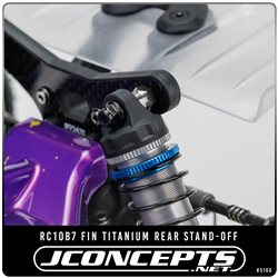 JConcepts - RC10B7 Fin titanium rear stand-off, (stealth black) - 10mm