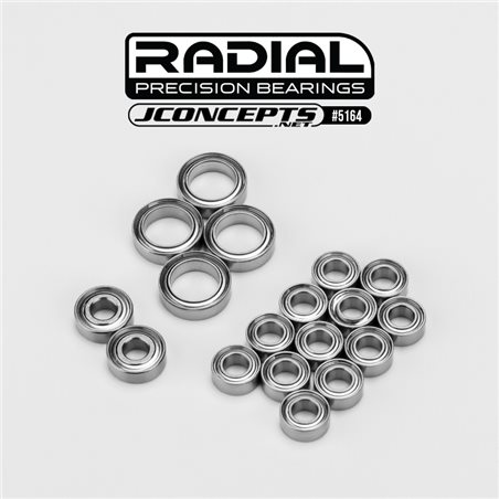 JConcepts - RC10B7 Radial ceramic "primary" bearing set, 18pc - Fits, RC10B7 | RC10B7D