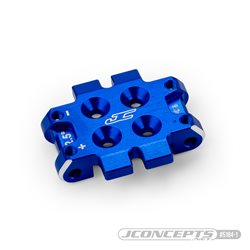 JConcepts - RC10B7 front bulkhead 2.5 degree (9.3g), aluminum - blue
