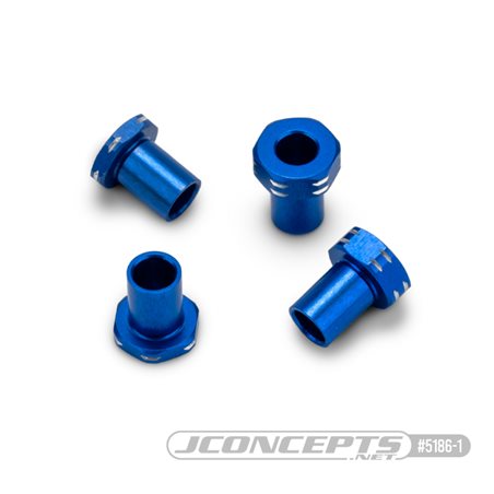 JConcepts - RC10B7 aluminum caster hat bushings, 4pc - blue