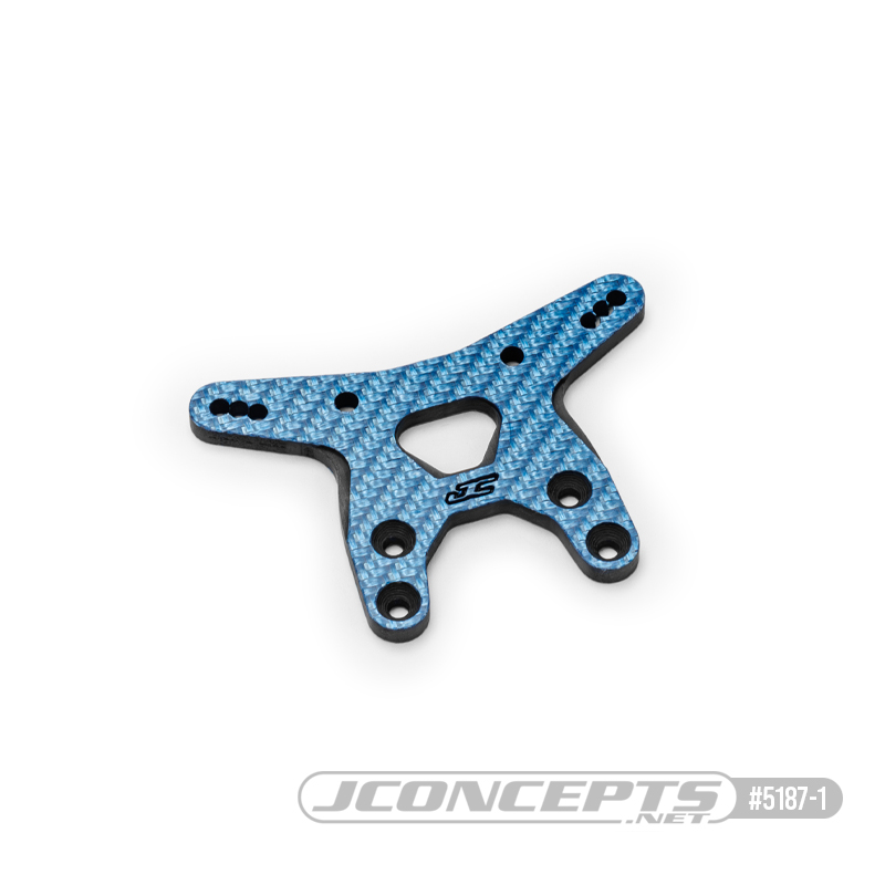 JConcepts - RC10B7 carbon fiber front shock tower - blue