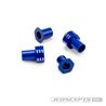 JConcepts - RC10B7 aluminum caster hat bushings, 0 and 3mm, 4pc - blue