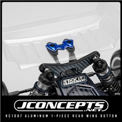 JConcepts - RC10B7 aluminum 1-piece rear wing button - blue
