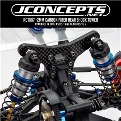 JConcepts - RC10B7 -2mm carbon fiber rear shock tower - black