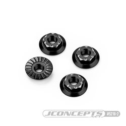 JConcepts - RC10B7 M4 low-profile aluminum wheel nut - black, 4pc