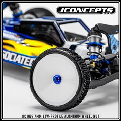 JConcepts - RC10B7 M4 low-profile aluminum wheel nut - black, 4pc