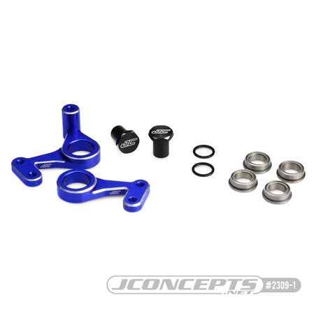 JConcepts - RC10 aluminum steering bell-crank set - blue