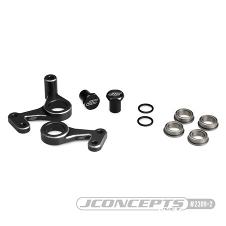 JConcepts - RC10 aluminum steering bell-crank set - black
