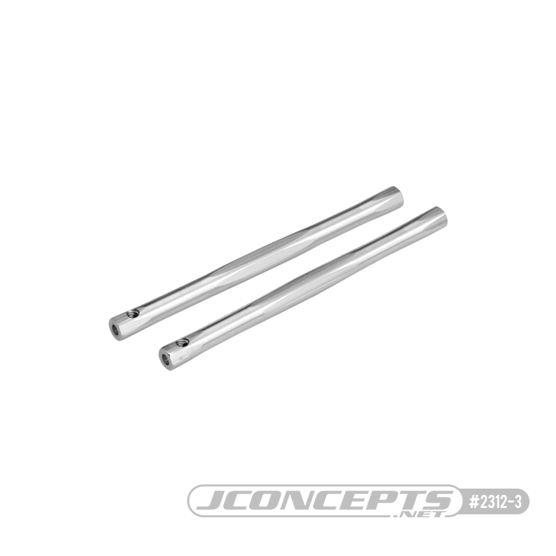 JConcepts - RC10 diamond nose brace tubes, silver - 2pc.