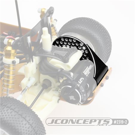 JConcepts - RC10 aluminum rear motor plate - honeycomb - black
