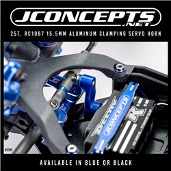 JConcepts - RC10B7 15.5mm aluminum clamping servo horn - blue