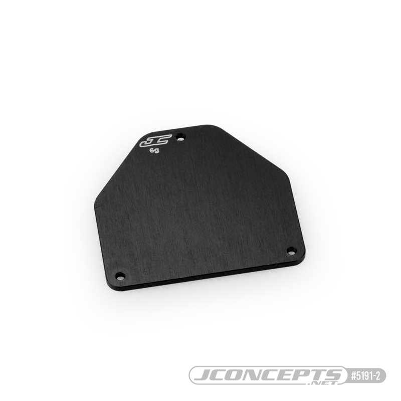 JConcepts - RC10B7 aluminum servo weight plate (6g) - black JConcepts - RC10B7 aluminum servo weight plate (6g) - black
