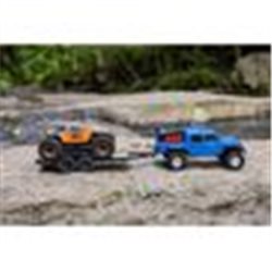 SCX24 Flat Bed Vehicle Trailer with LED Taillights:1/24th