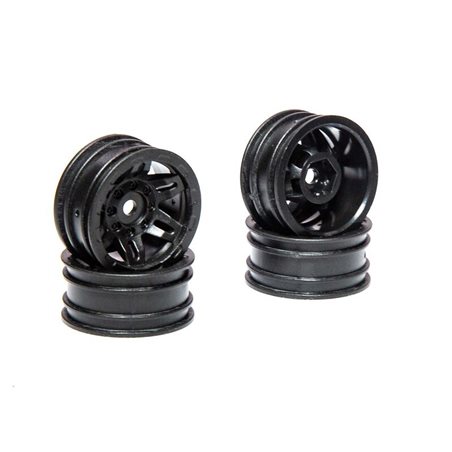 1.0 ROCKSTER WHEELS BLACK (4): SCX24, AX24