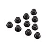 Serrated Nylon Lock Nut Black 4mm (10)
