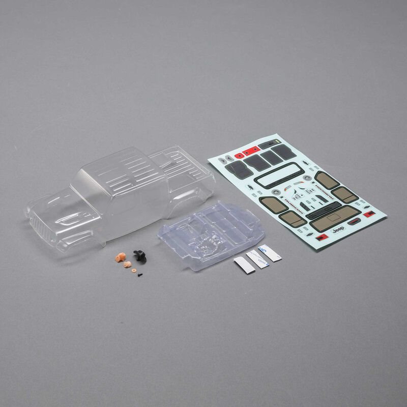 Jeep JT Gladiator Body Set, Clear:SCX24