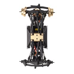 Chassis Skid Plate, Brass 19.5g: AX24