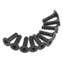 AXA465 Hex Socket Tap Flat Head M3x10mm Black (10)