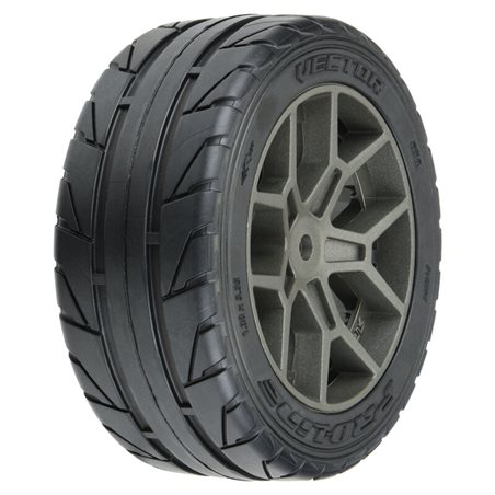 1/8 Vector S3 F/R 35/85 2.4 BELTED MTD 14mm Gray