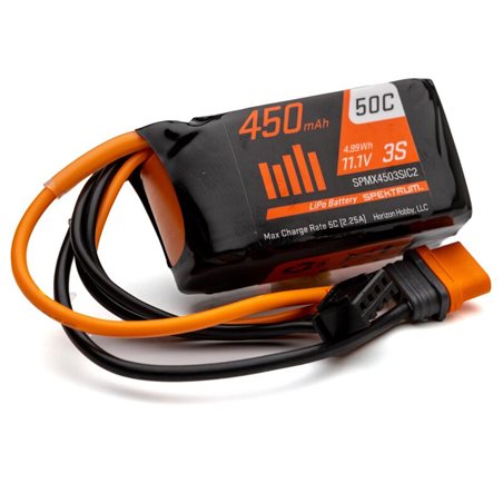 450mAh 3S 11.1V 50C LiPo Battery IC2