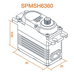 H6360 Mid Torque Ultra Speed Heli Tail HV Servo