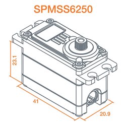 S6250 Ultra Torque High Speed Digi WP Metal Servo