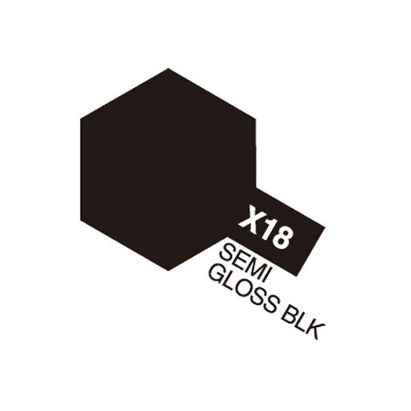 Acrylic Mini X-18 Semi Gloss Black (Semi Gloss)