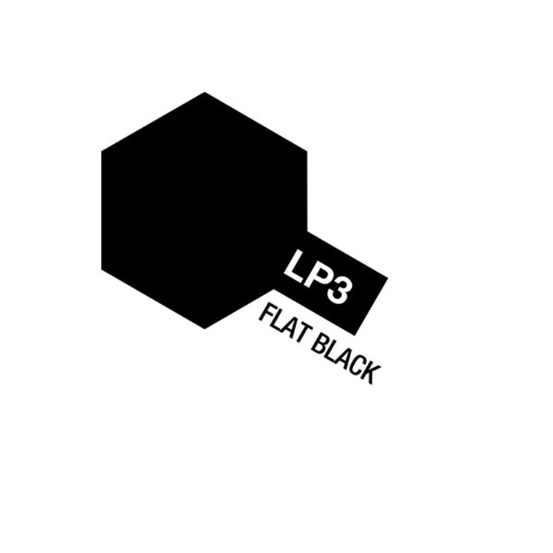 Tamiya Lacquer Paint LP-3 Flat Black (Flat)
