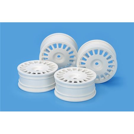 Medium-Narrow Rally Dish Wheels (24mm, +0, White)