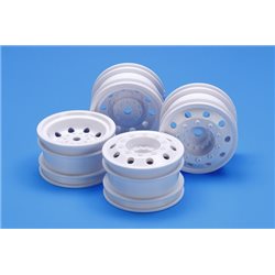 On Road Racing Truck Wheels (F&R/2pcs. each) (Whit