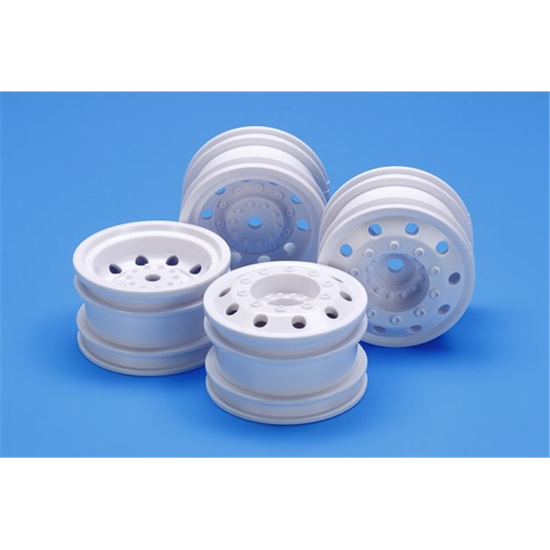 On Road Racing Truck Wheels (F&R/2pcs. each) (Whit