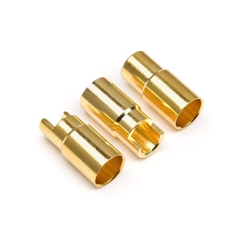 Female Gold Connectors (6.0Mm Dia) (3 Pcs)