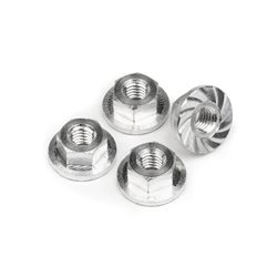 Serrated Flange Nut M4X10.8Mm (4Pcs)