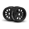 Tr-10 Glue-Lock Wheel Black (120X60Mm/2Pcs)