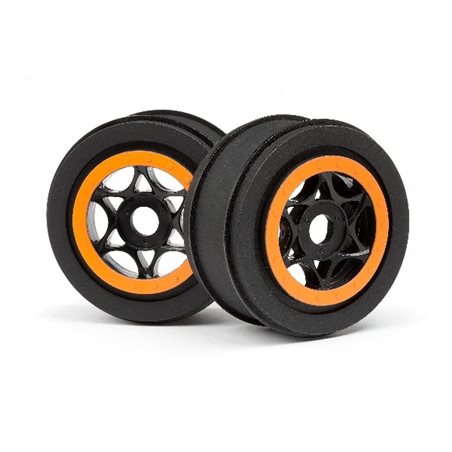 Ah-64 Wheel Black/Orange (42X83Mm/2Pcs)