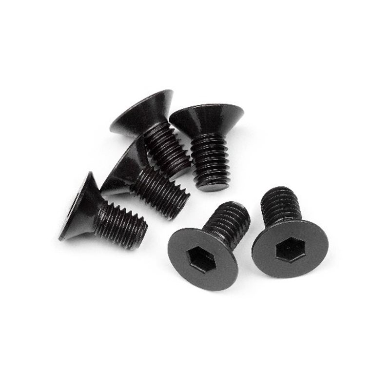 Flat Head Screw M6X12Mm (Hex Socket/6Pcs)