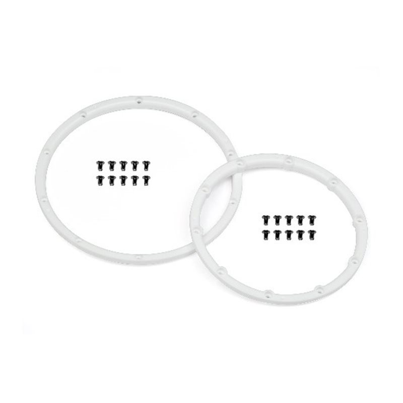 Wheel Bead Lock Rings (White/For 2 Wheels)