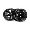Super Star Mt Wheels Front (Black/2.2In/2Pcs)