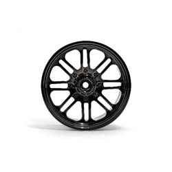 8 Spoke Wheel Black Chrome (83X56Mm/2Pcs)