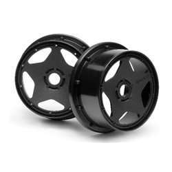 Super Star Wheel Black front (120X60Mm/2Pcs)