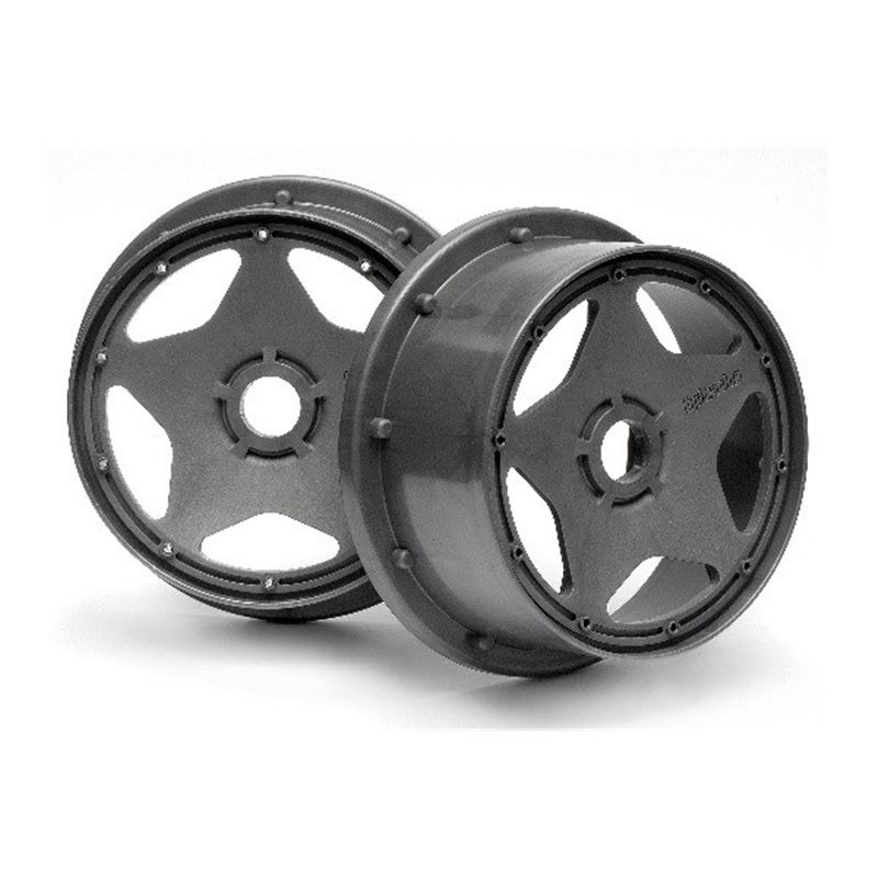 Super Star Wheel Gunmetal Front (120X60Mm/2Pcs/)