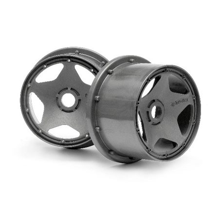 Super Star Wheel Gunmetal Rear (120X75Mm)
