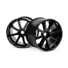 Blast Wheel Black (115X70Mm 7Inch/2Pcs)