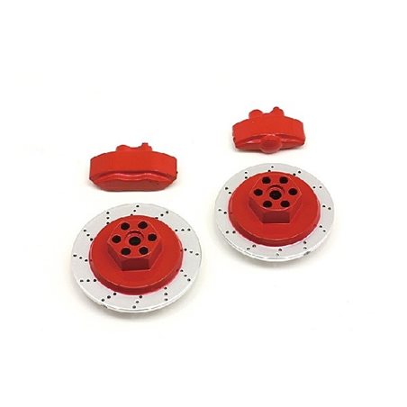 E10 Brake Disc & Caliper Set (Red)