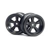 Vintage 5 Spoke Wheel 31Mm (Wide) Black 6Mm Offset